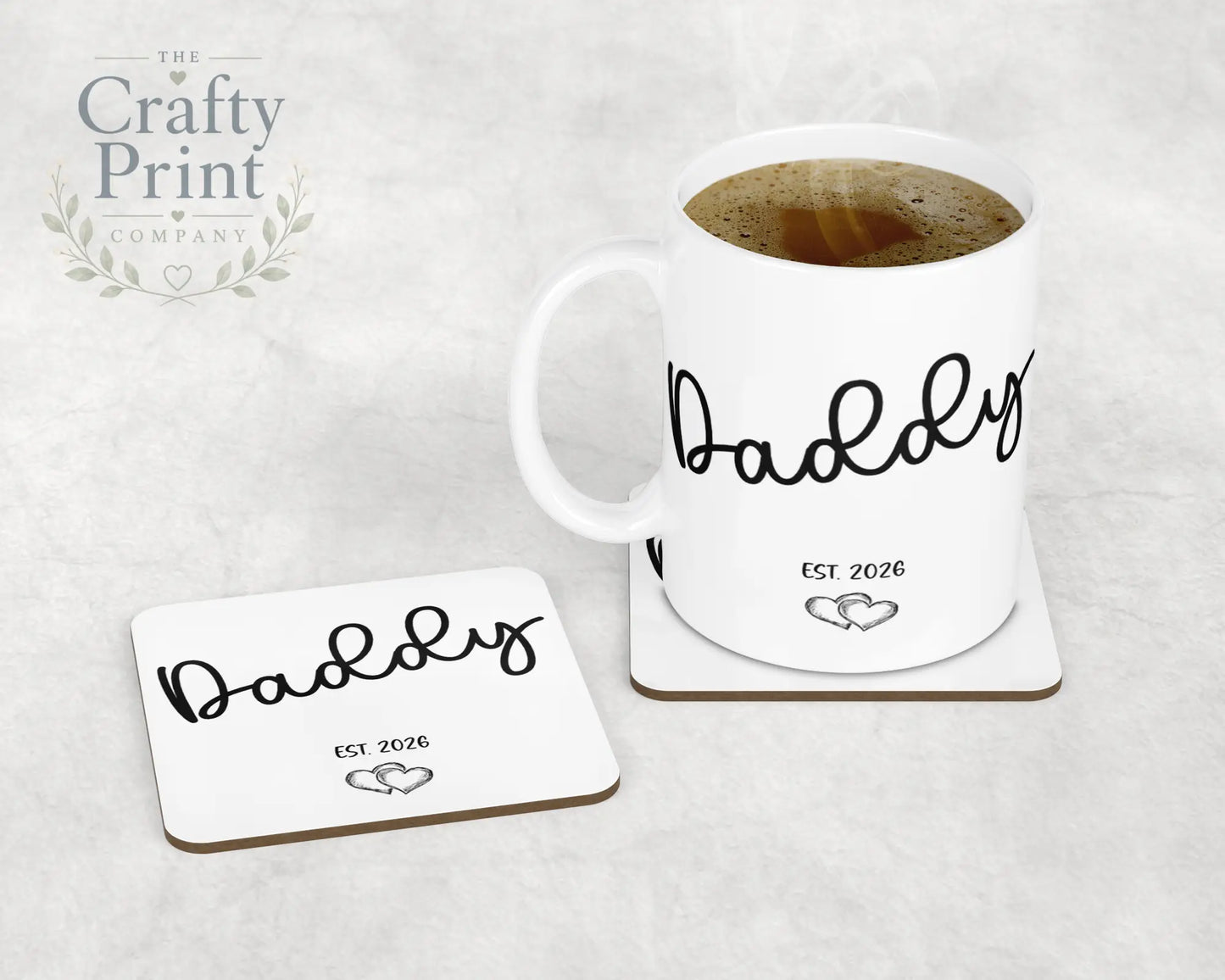 Mummy Est 2026 / Daddy Gift Set - Mug & Coaster - Giving