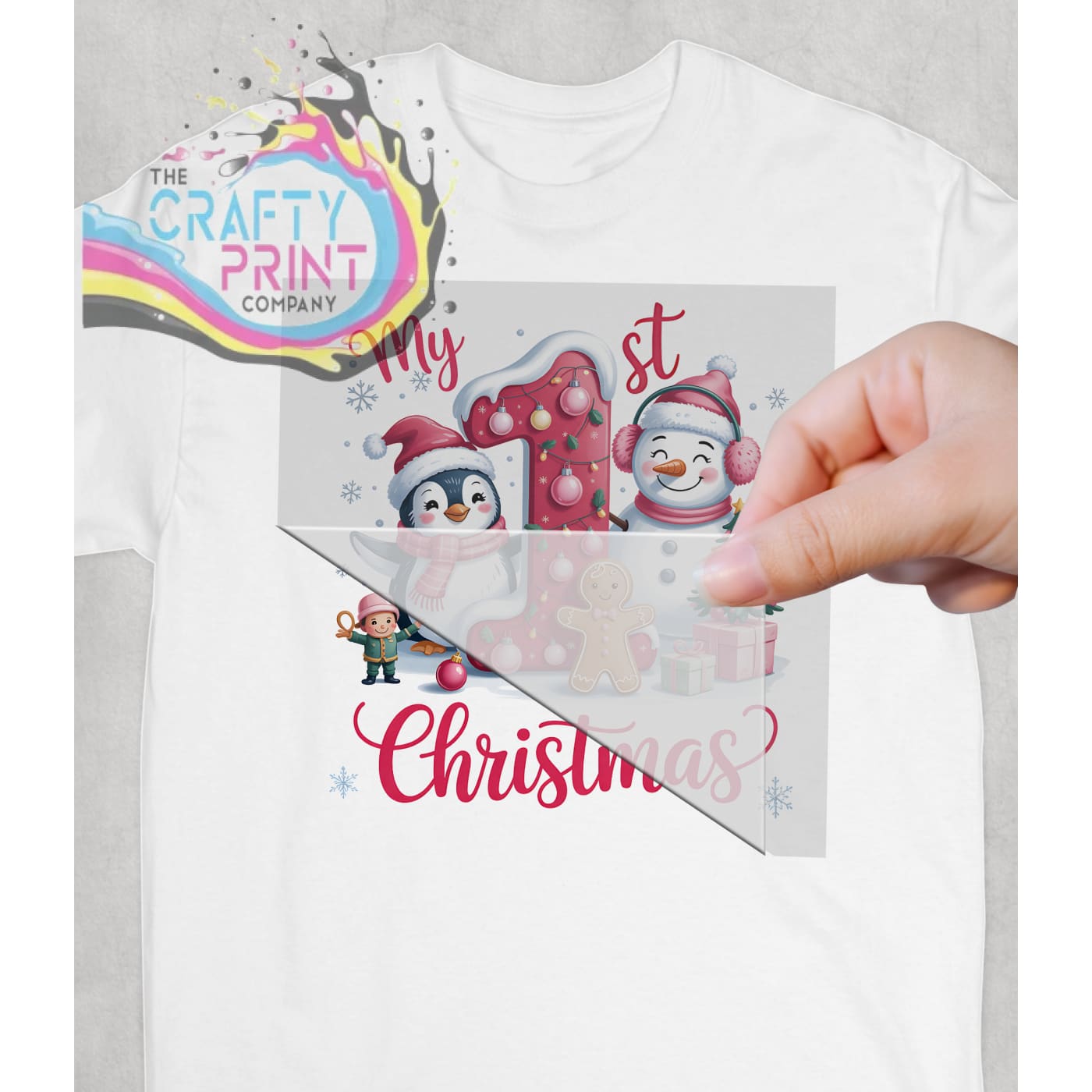 My 1st Christmas Pink DTF Print - Posters Prints & Visual
