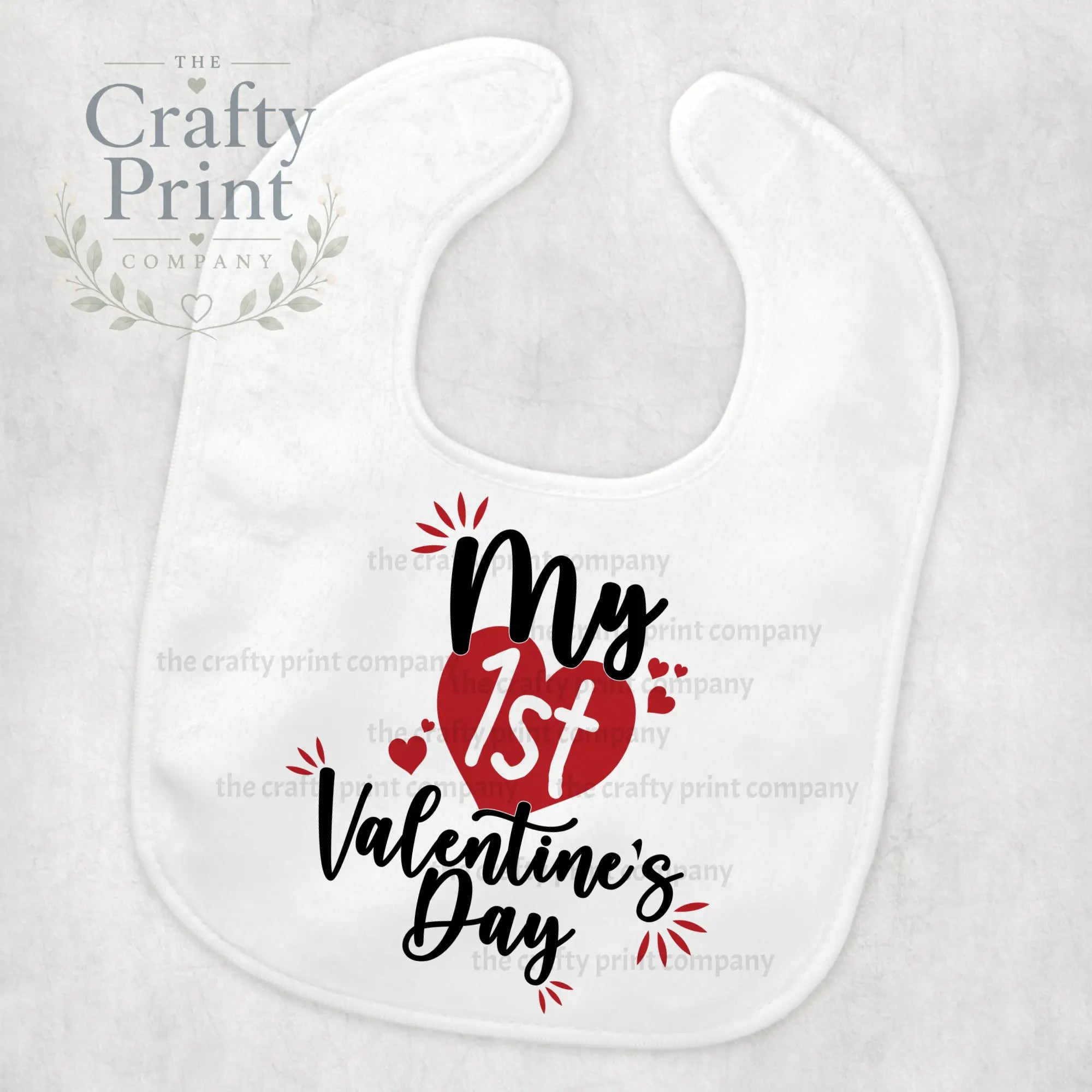 My 1st Valentines Day Hearts Baby Bib - & Toddler Clothing