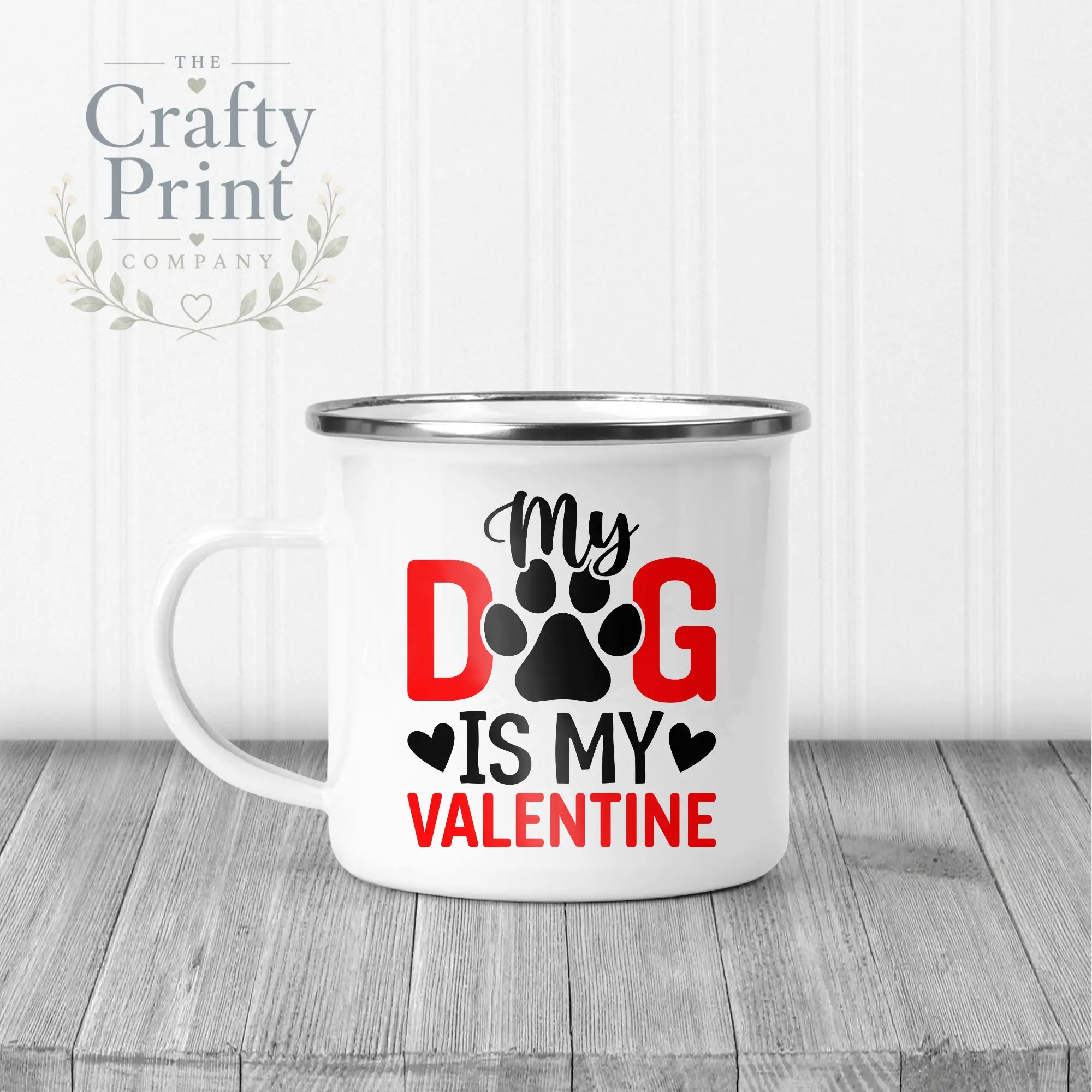 My Dog is Valentine Mug - Enamel - Mugs