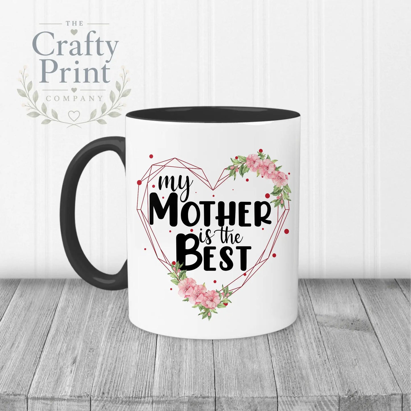 My Mother is the Best Mug - Black Handle & Inner - Mugs