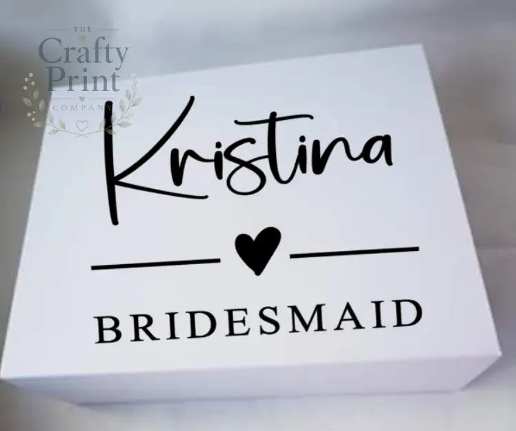 Name and Role Personalised V3 Wedding Box Vinyl Sticker