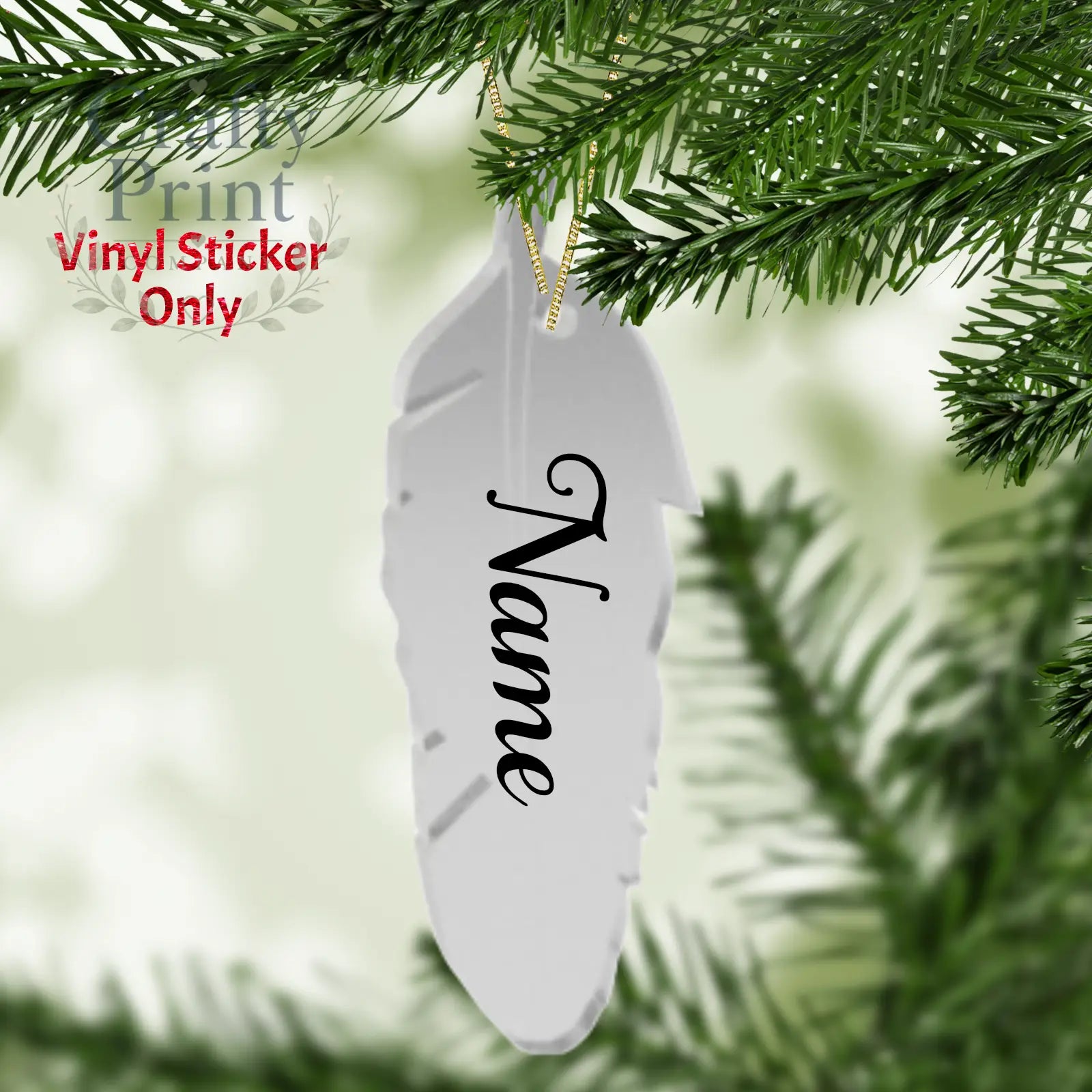 Name for Acrylic Feather Sticker - Decorative Stickers