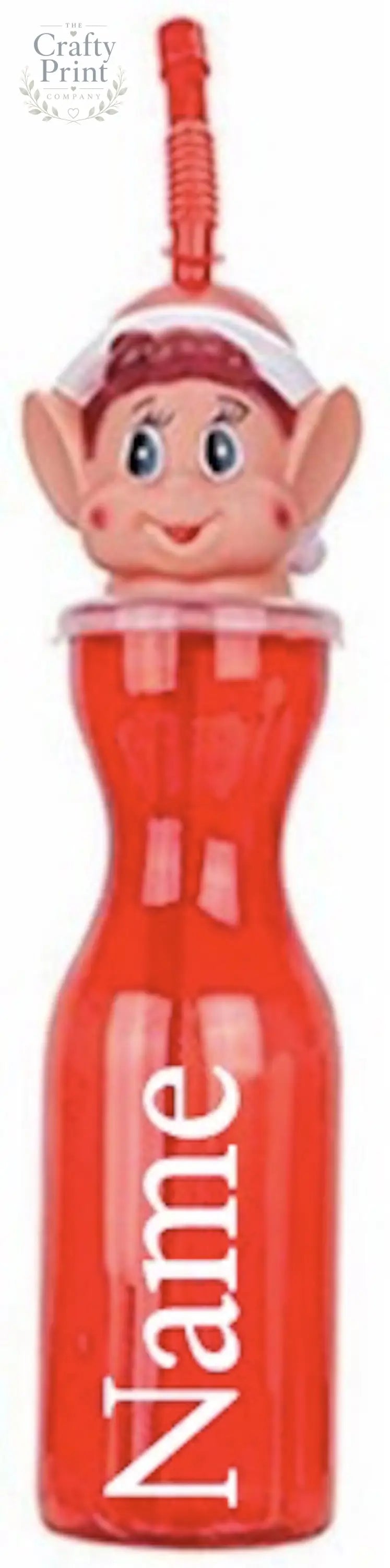 Name for Elf on the Shelf Bottle Vinyl Decal - Decorative