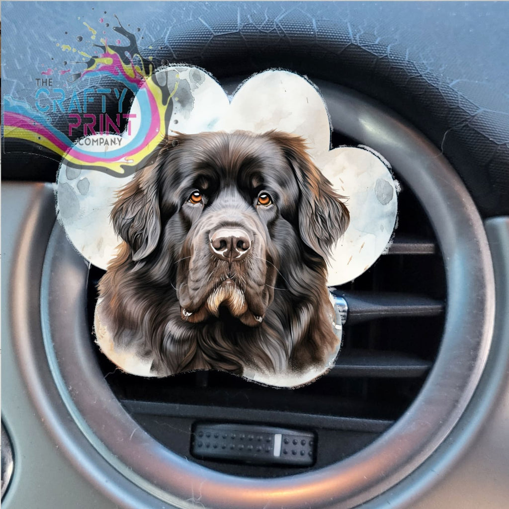 Newfoundland Acrylic Paw Print Car Vent Clip on Air