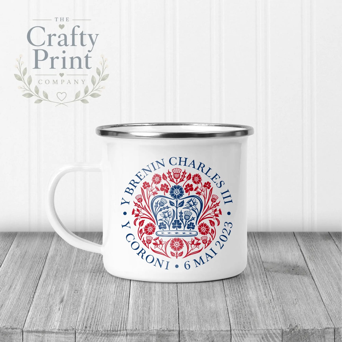 Official King Charles III Coronation Logo Mug - Enamel