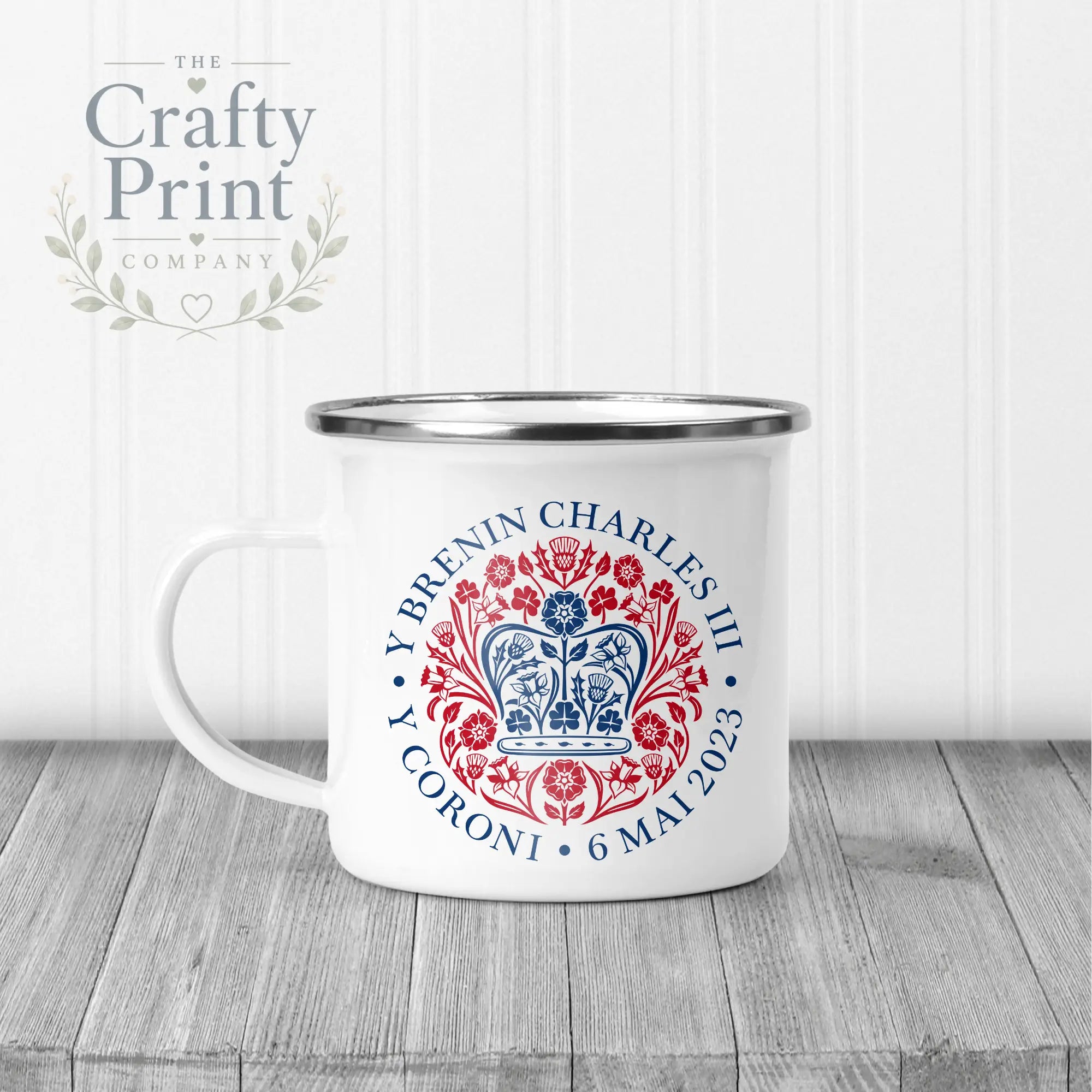 Official King Charles III Coronation Logo Mug - Enamel
