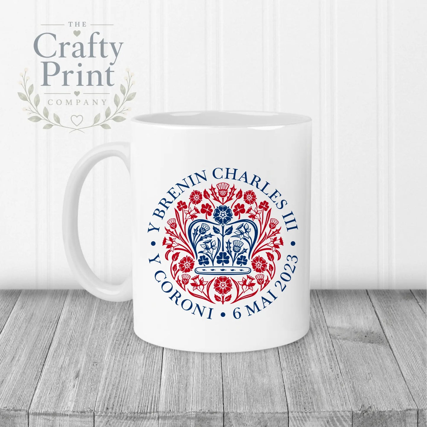Official King Charles III Coronation Logo Mug - White