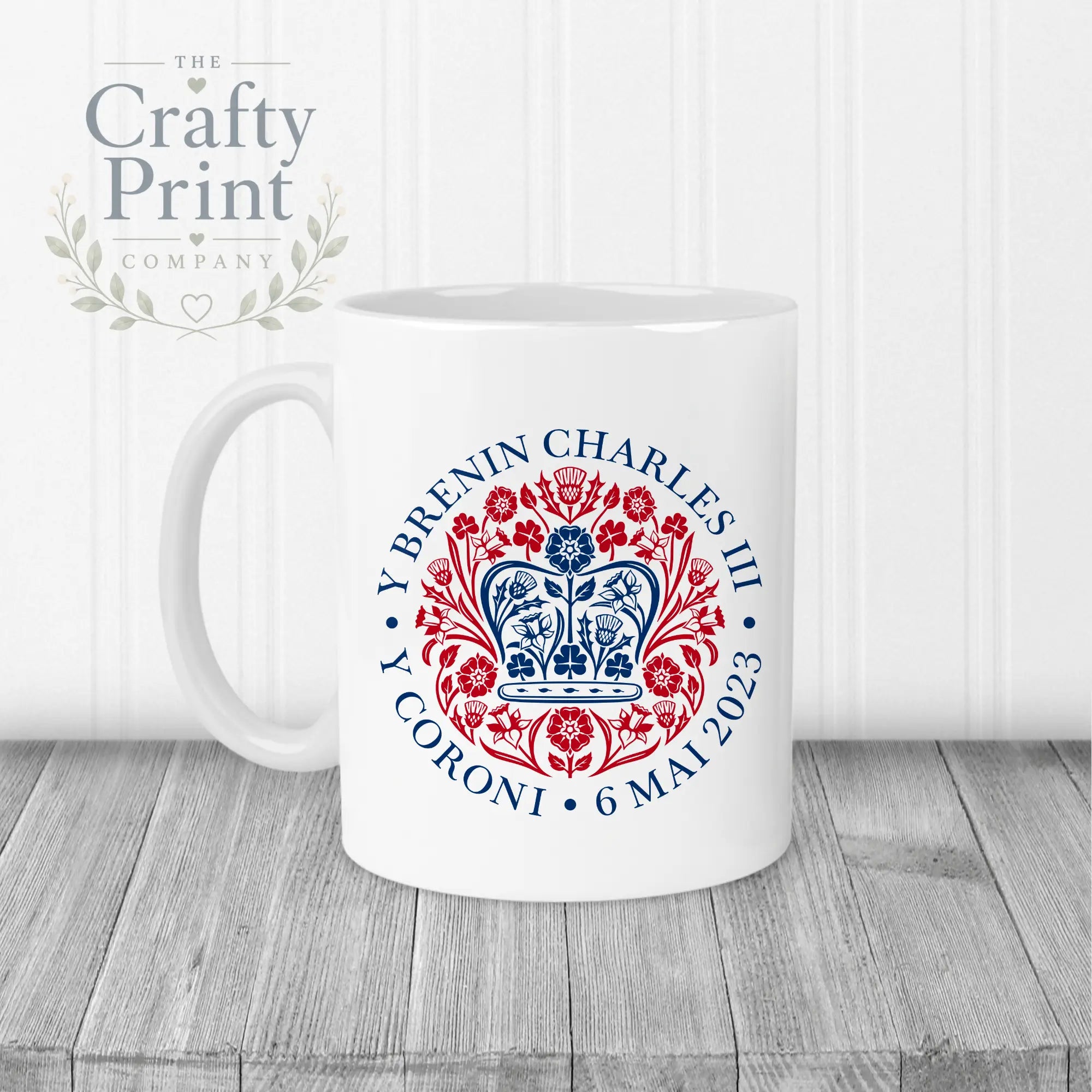 Official King Charles III Coronation Logo Mug - White