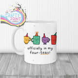 Officially in my Four-Teas Mug - White Handle & Inner - Mugs