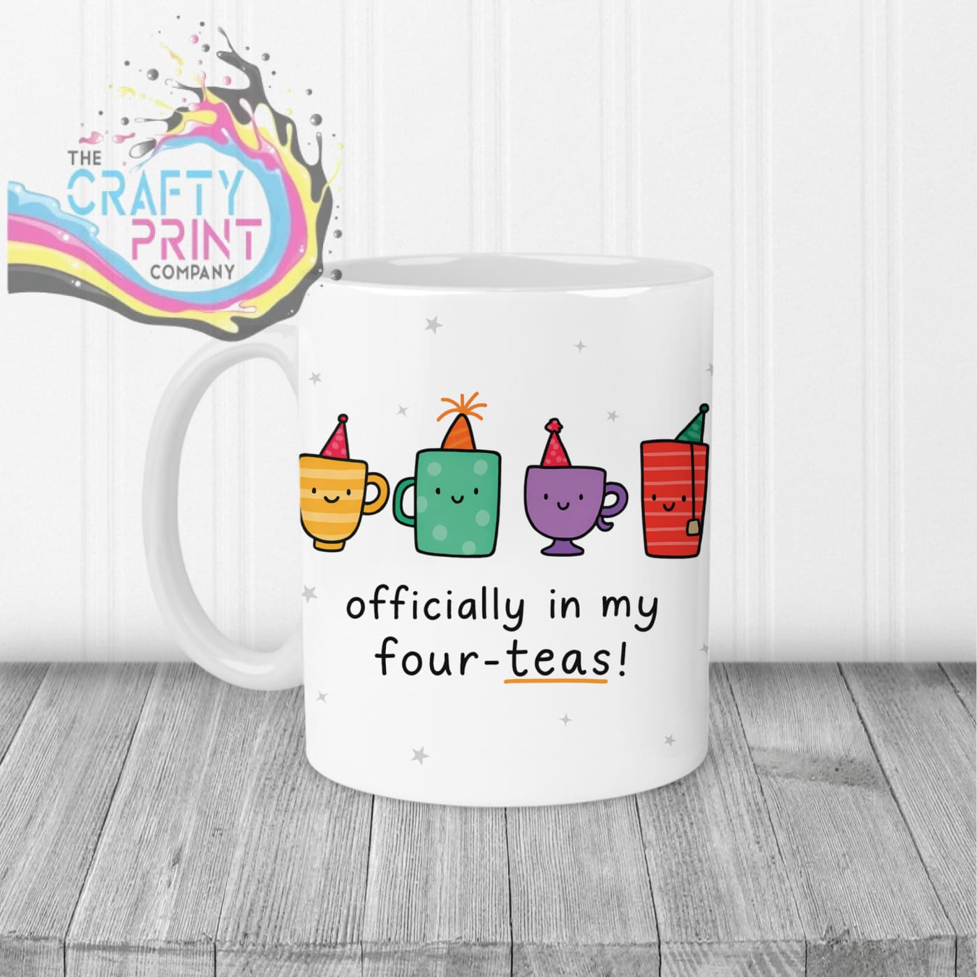 Officially in my Four-Teas Mug - White Handle & Inner - Mugs