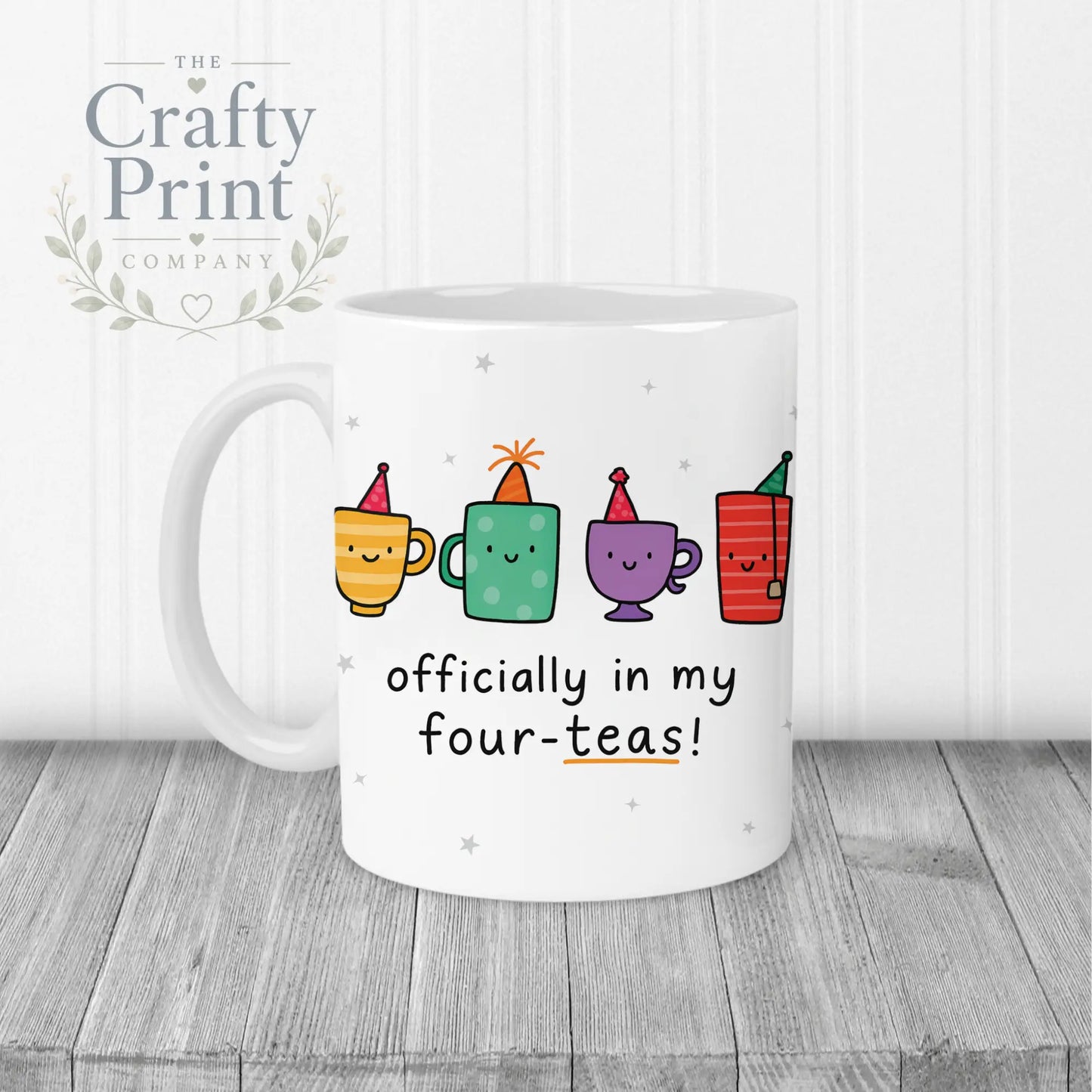 Officially in my Four-Teas Mug - White Handle & Inner - Mugs