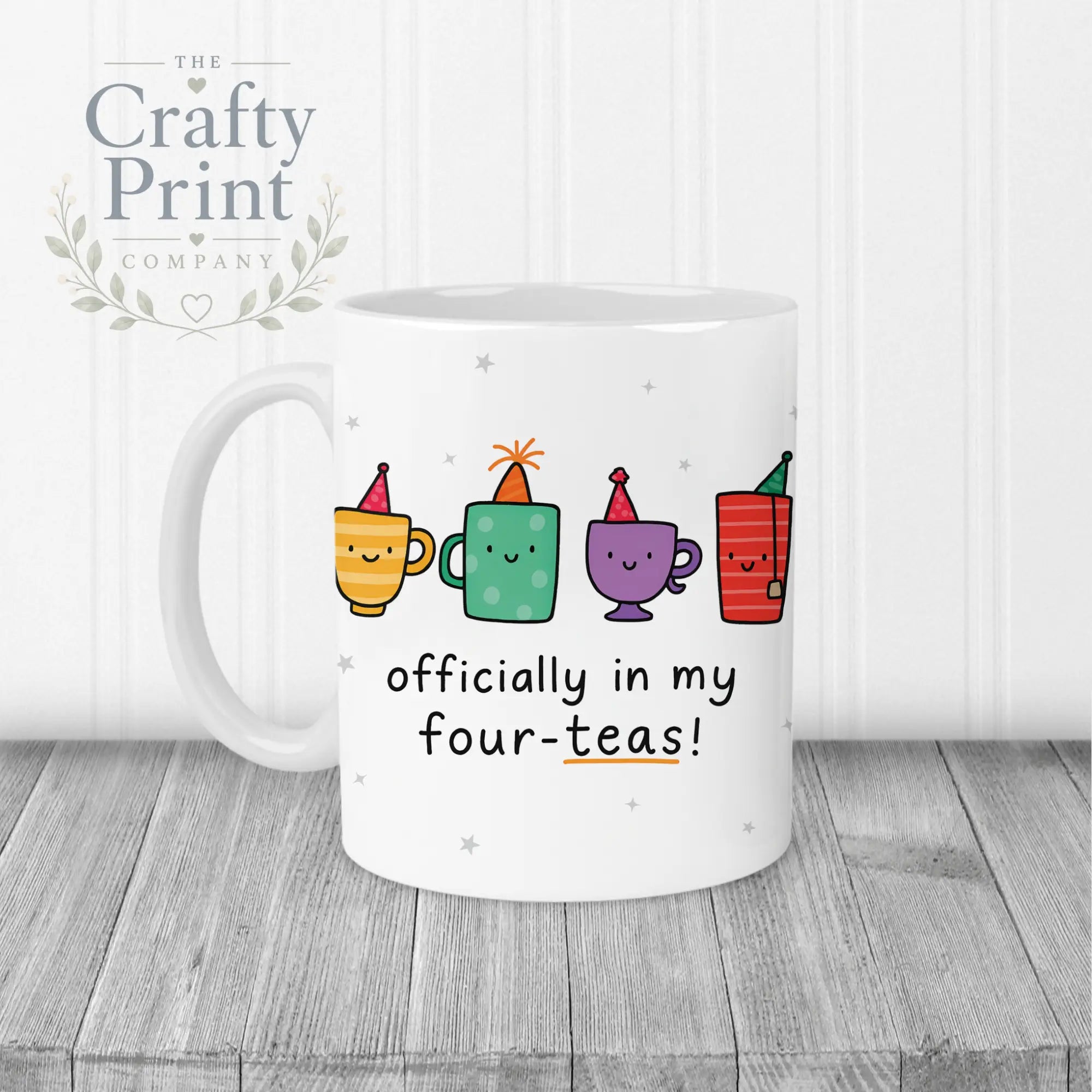 Officially in my Four-Teas Mug - White Handle & Inner - Mugs