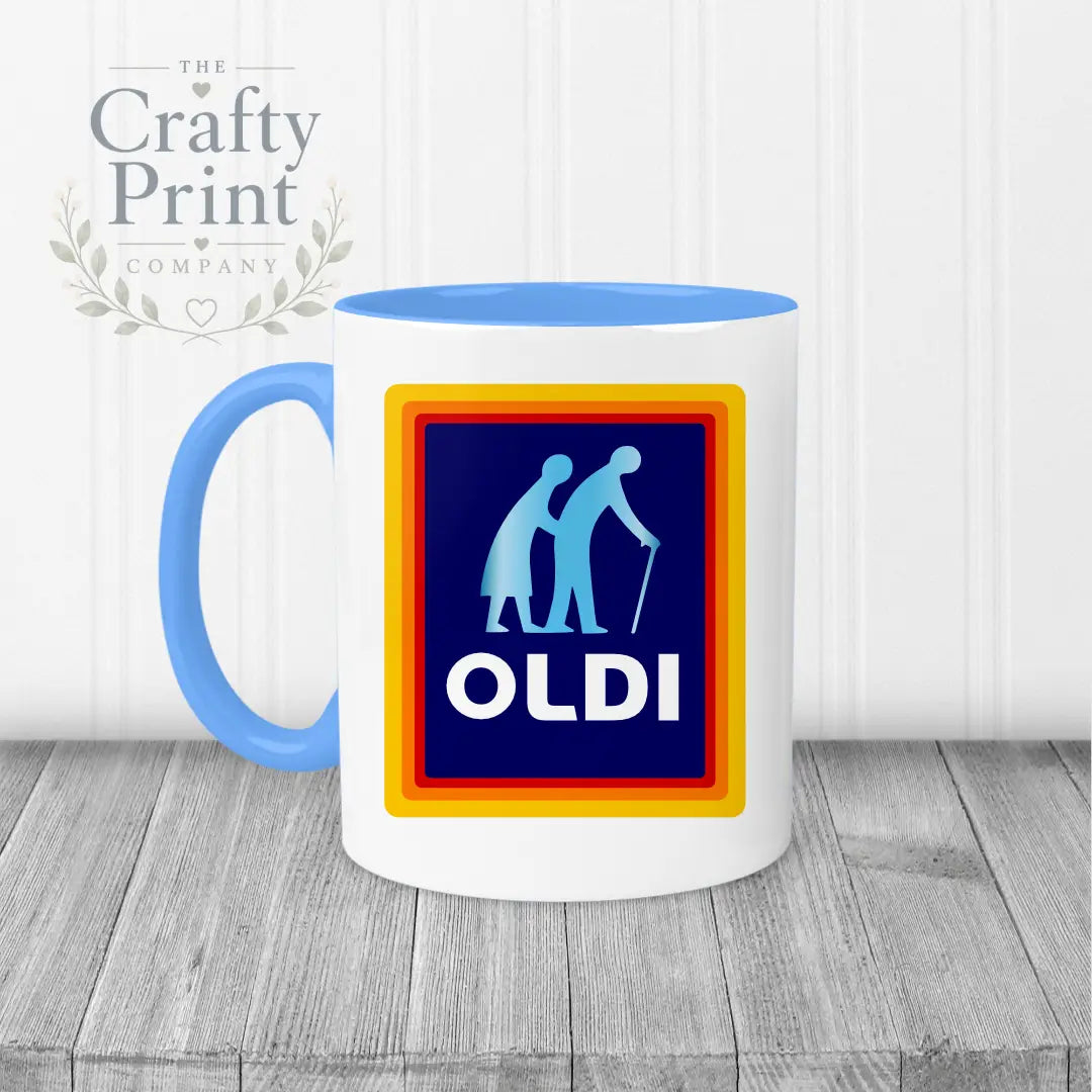 Oldi Mug - Blue Handle & Inner - Mugs