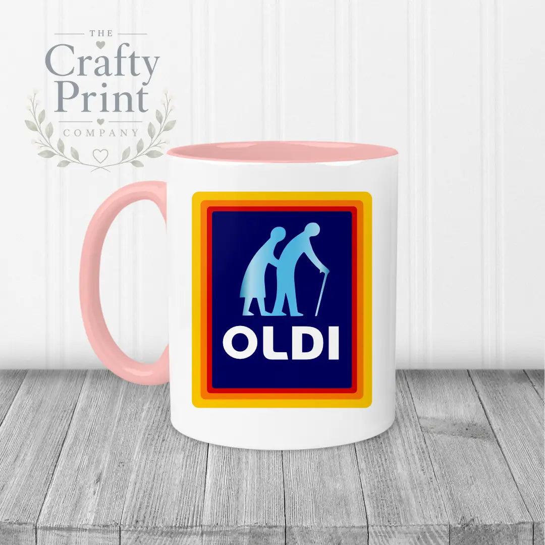 Oldi Mug - Pink Handle & Inner - Mugs