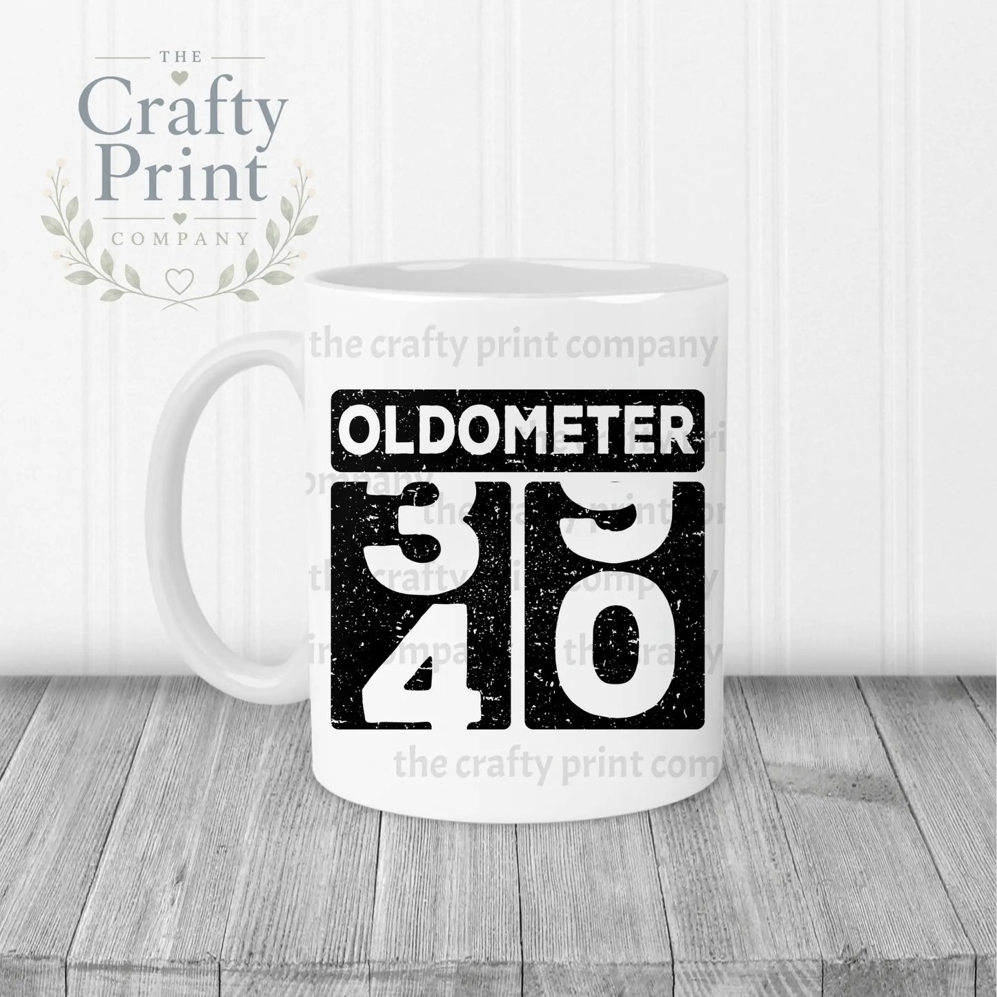 Oldometer 40th Birthday Mug - White Handle & Inner - Mugs