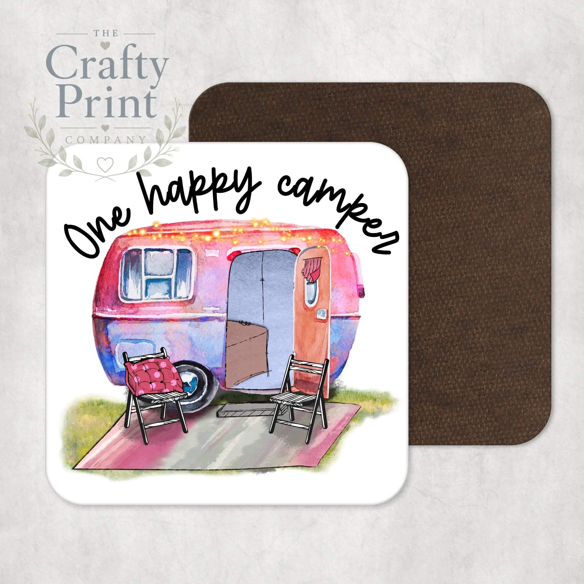 One Happy Camper Coaster - Coasters