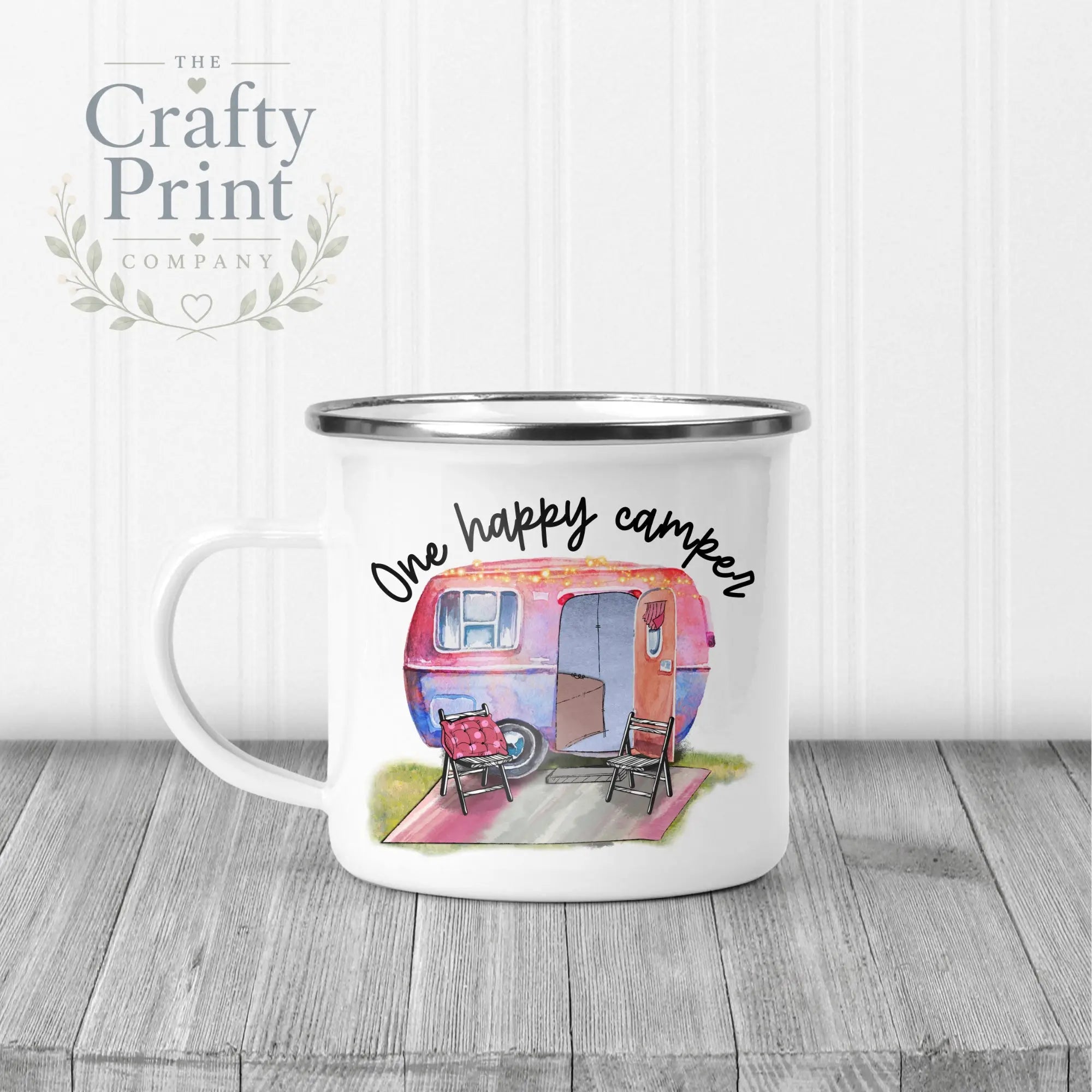 One Happy Camper Mug - Enamel - Mugs