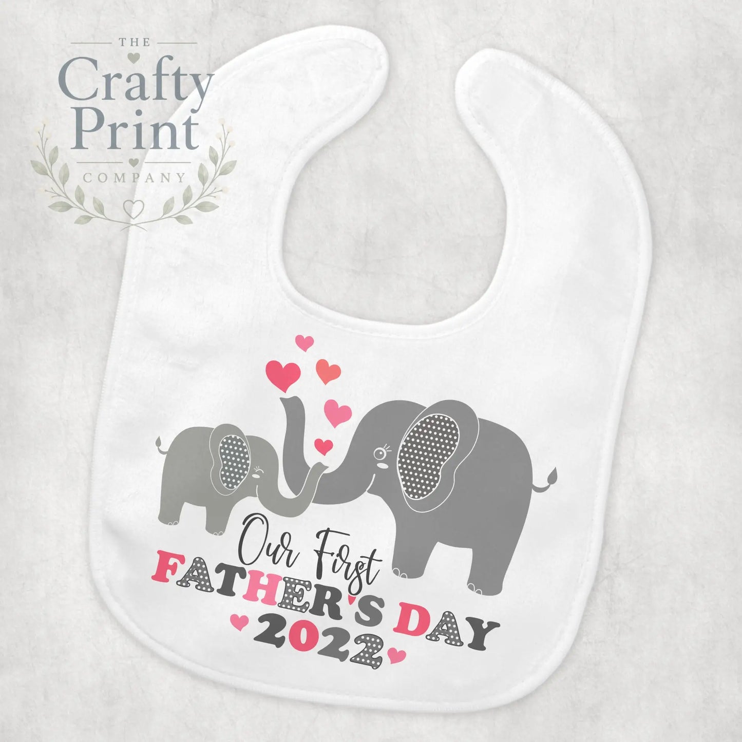 Our First Father’s Day 2025 Baby Bib - Pink - & Toddler