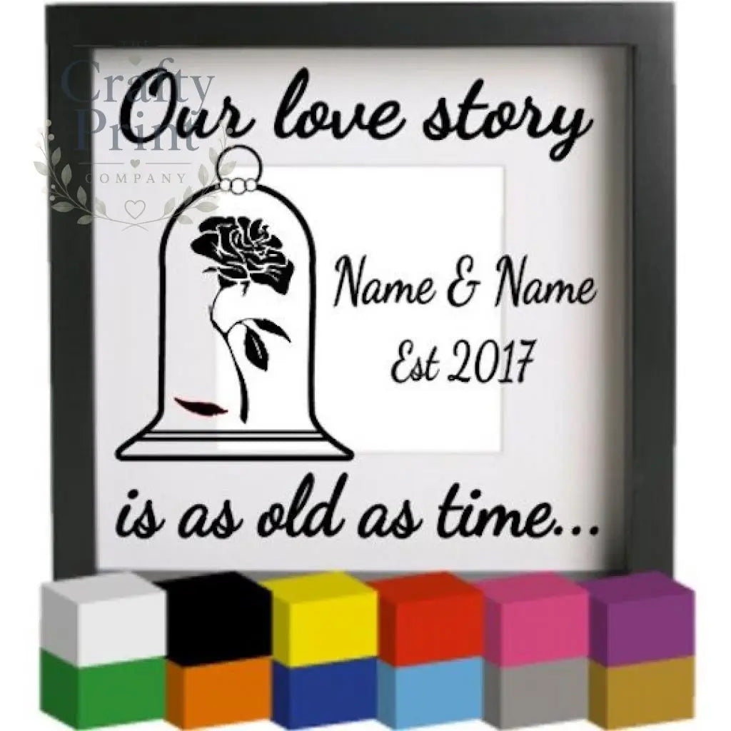 Our love story (Personalised) Vinyl Decal Sticker