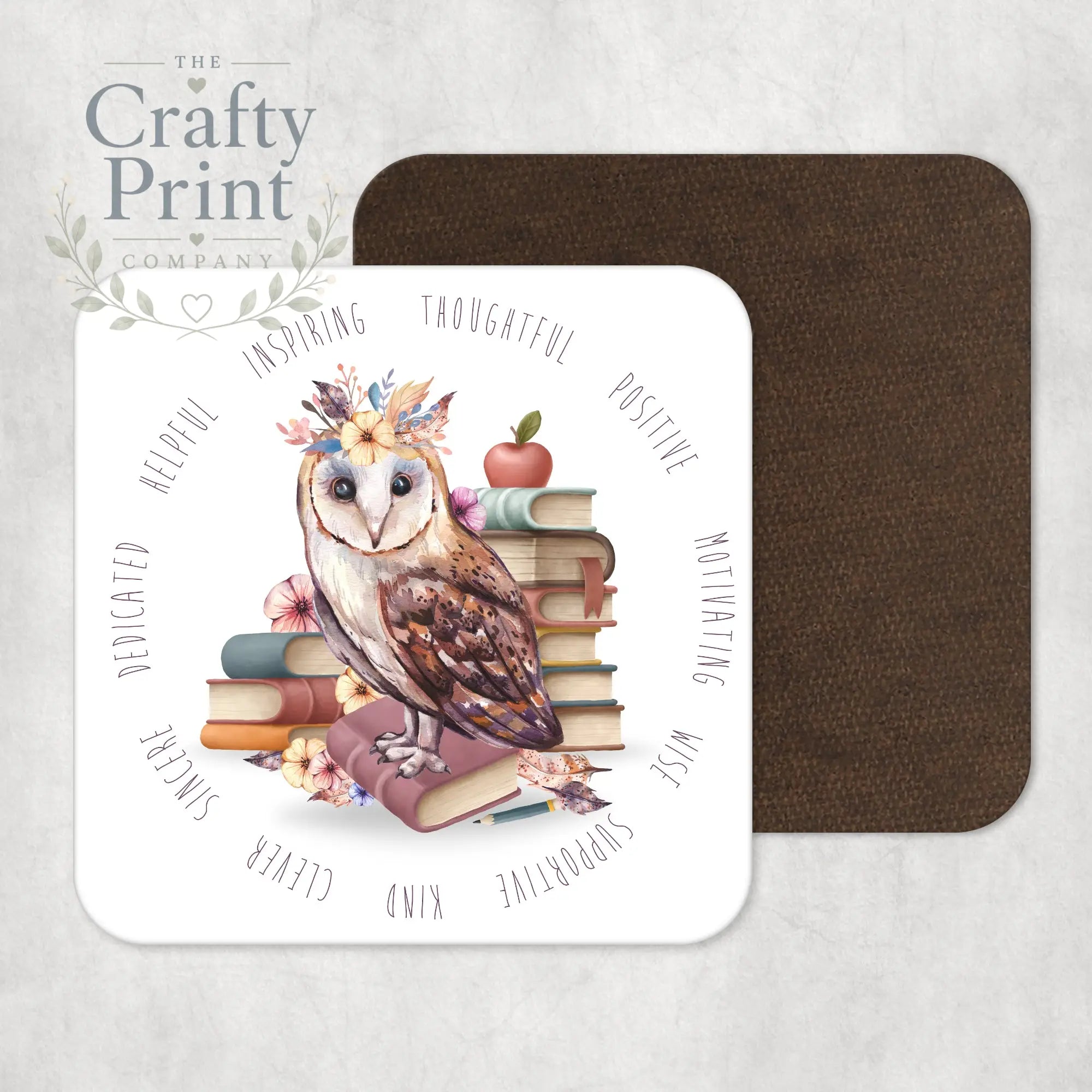 Owl Books Teacher Coaster - Female - Coasters
