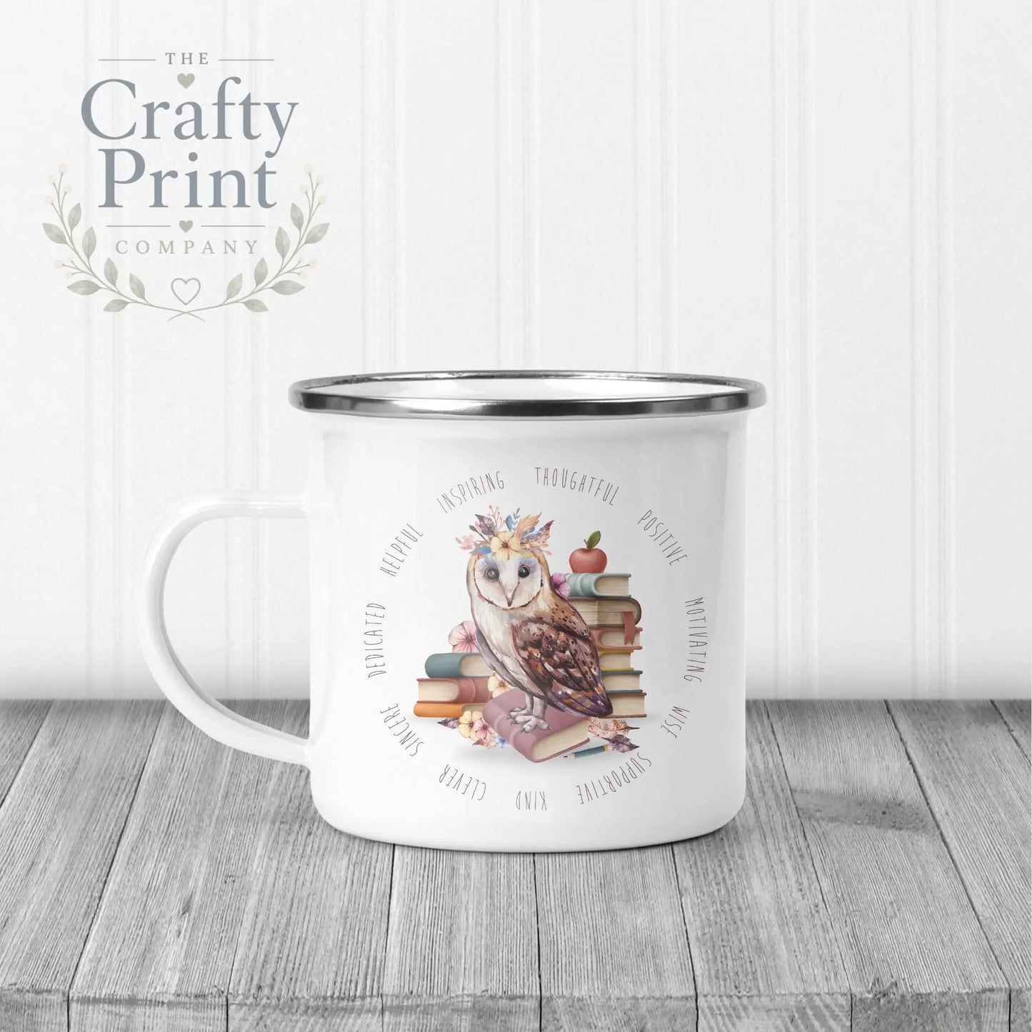 Owl Books Teacher Mug - Enamel / Female - Mugs