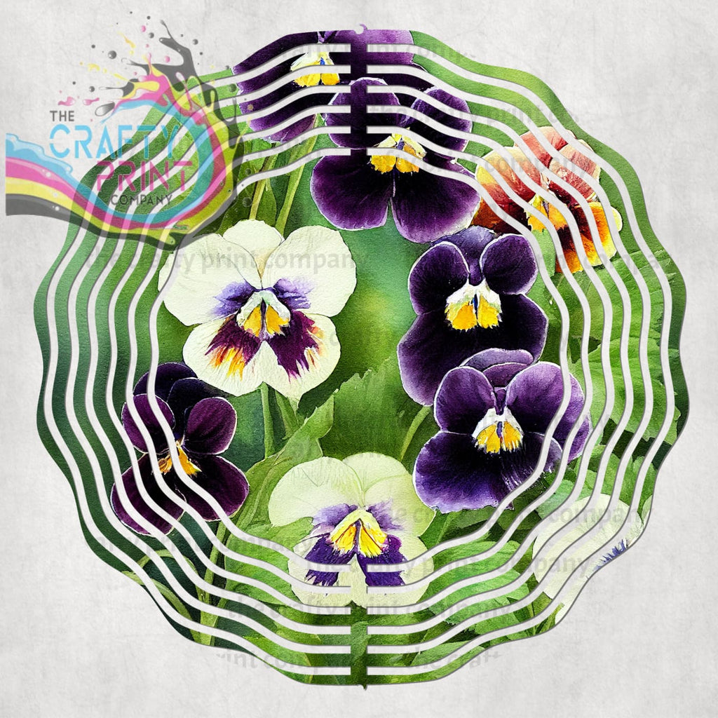 Pansies Flower Wind Spinner