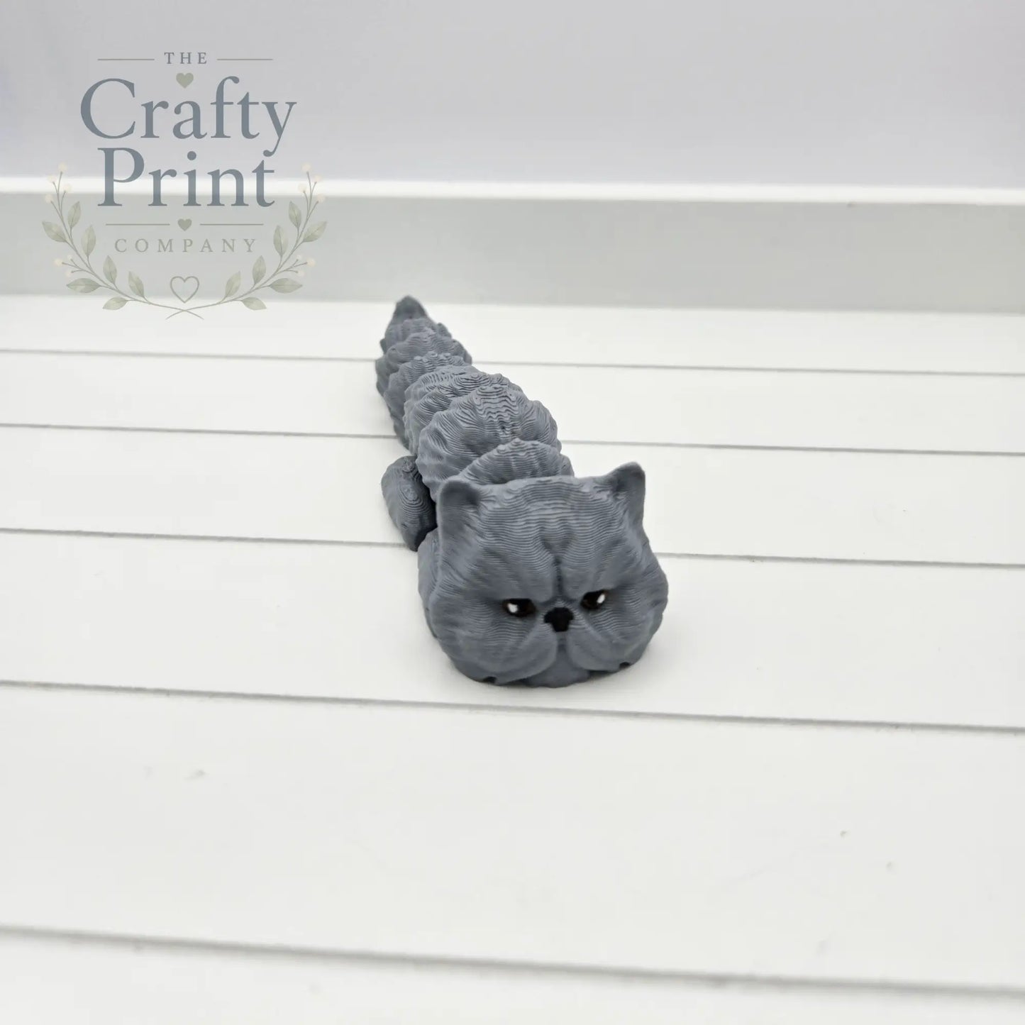 Persian Cat Articulated Flexi Keyring / Fidget - Without