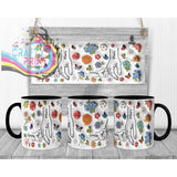 Personalised 3D Floral Mother Daughter or Son Hands Mug