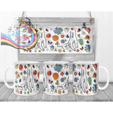Personalised 3D Floral Mother Daughter or Son Hands Mug