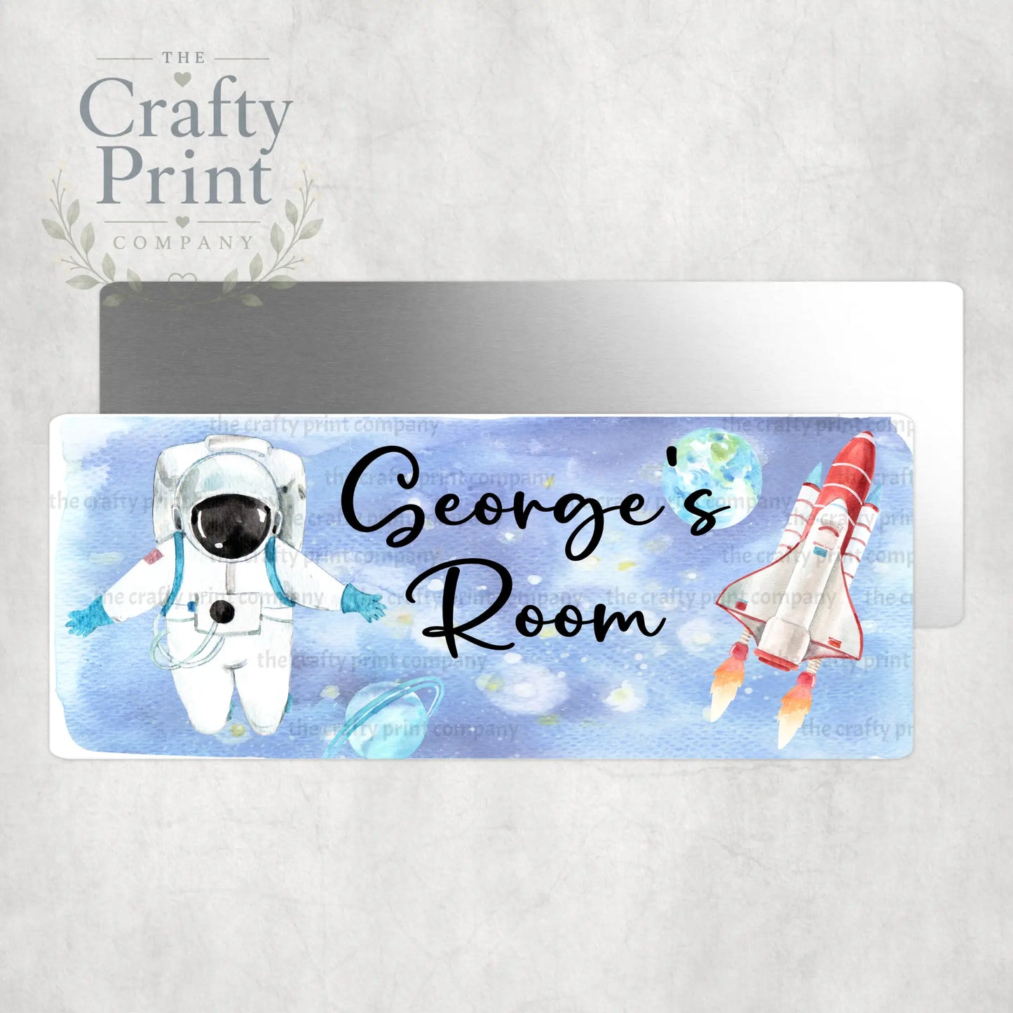 Personalised Astronaut Metal Bedroom Door Sign