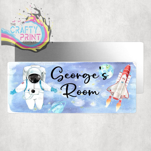 Personalised Astronaut Metal Bedroom Door Sign