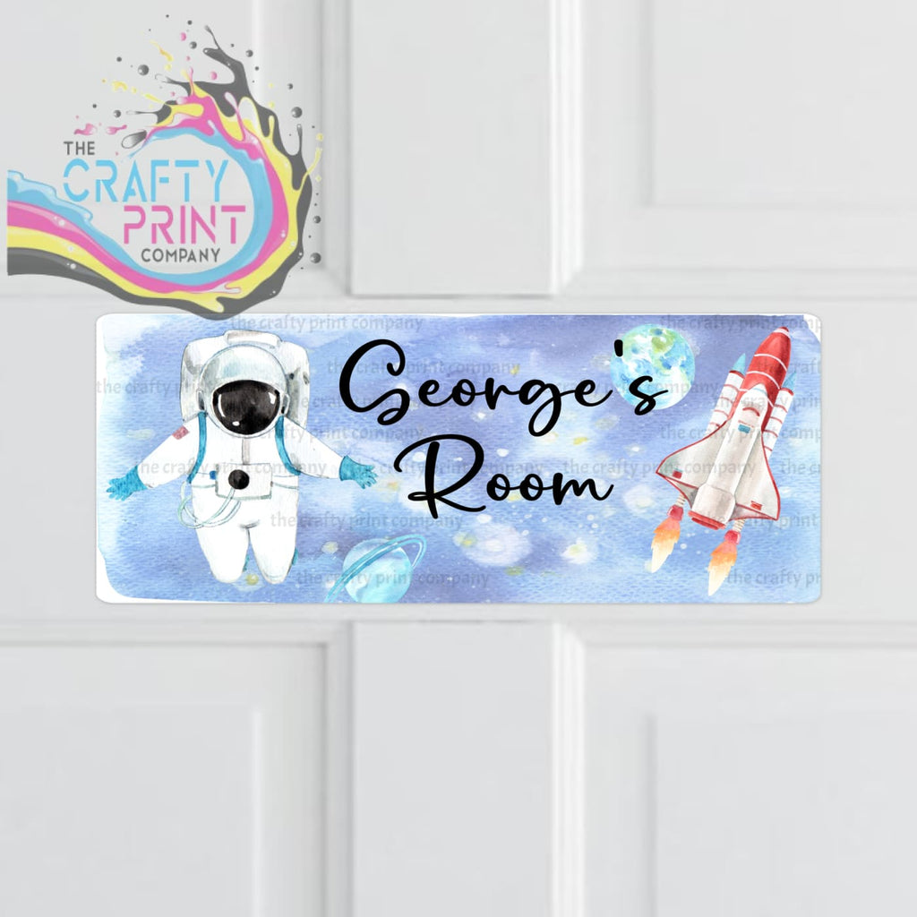 Personalised Astronaut Metal Bedroom Door Sign