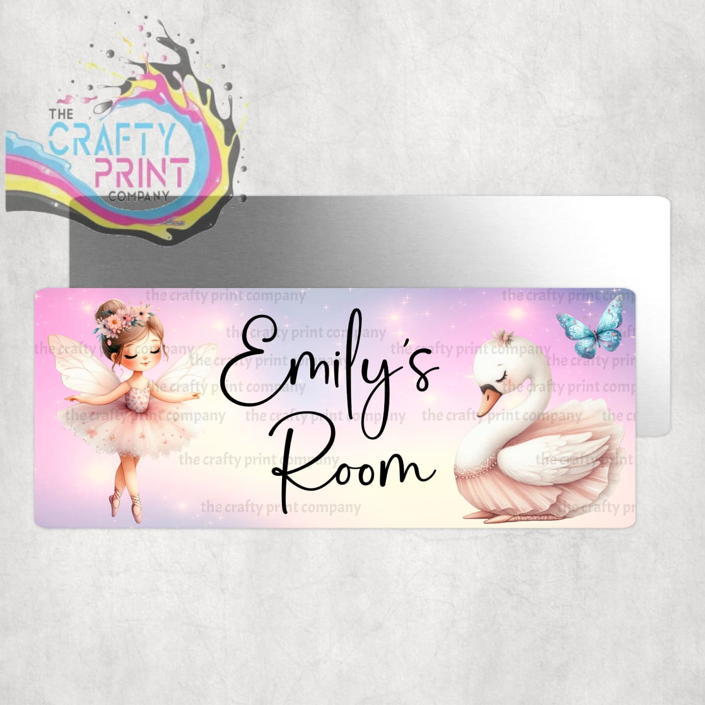 Personalised Ballerina Metal Bedroom Door Sign