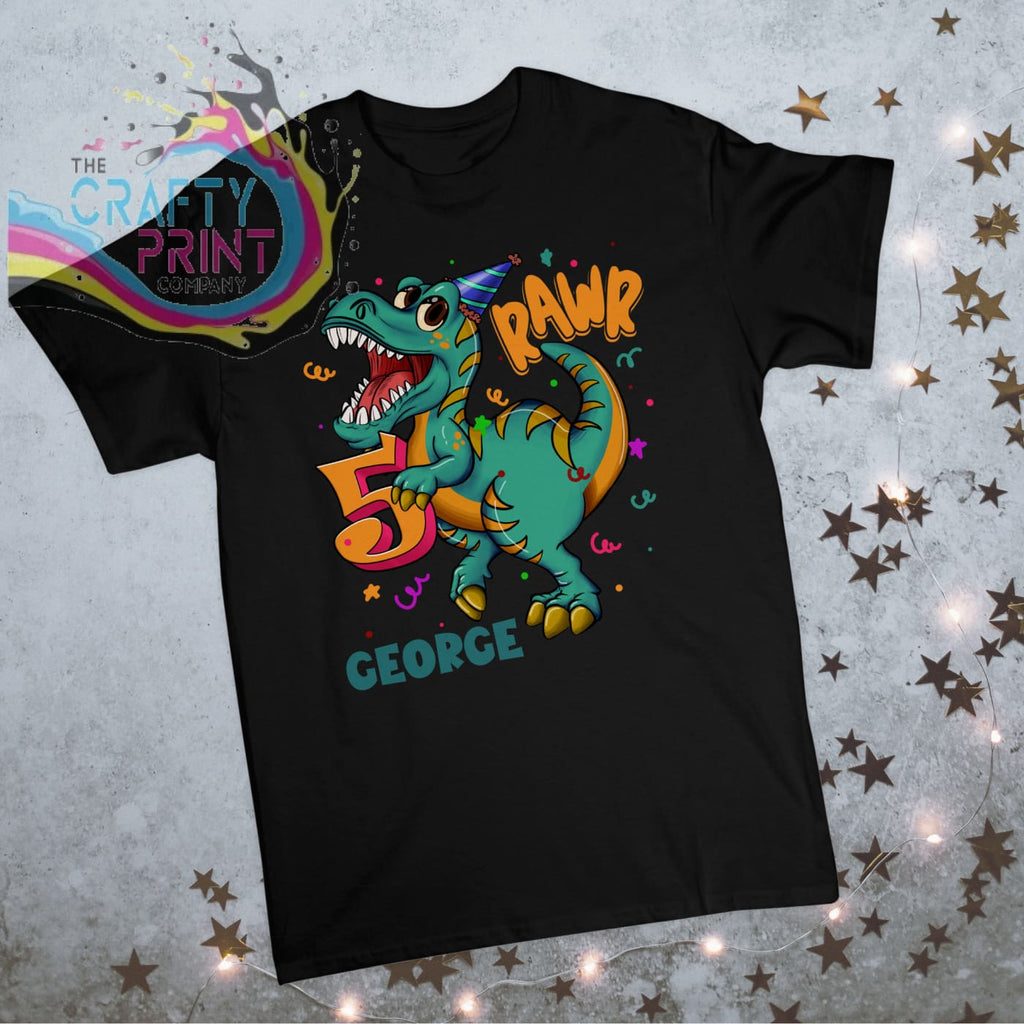 Personalised Birthday Dinosaur with Party Hat Children’s
