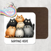 Personalised Cartoon Cats Coaster - Coasters