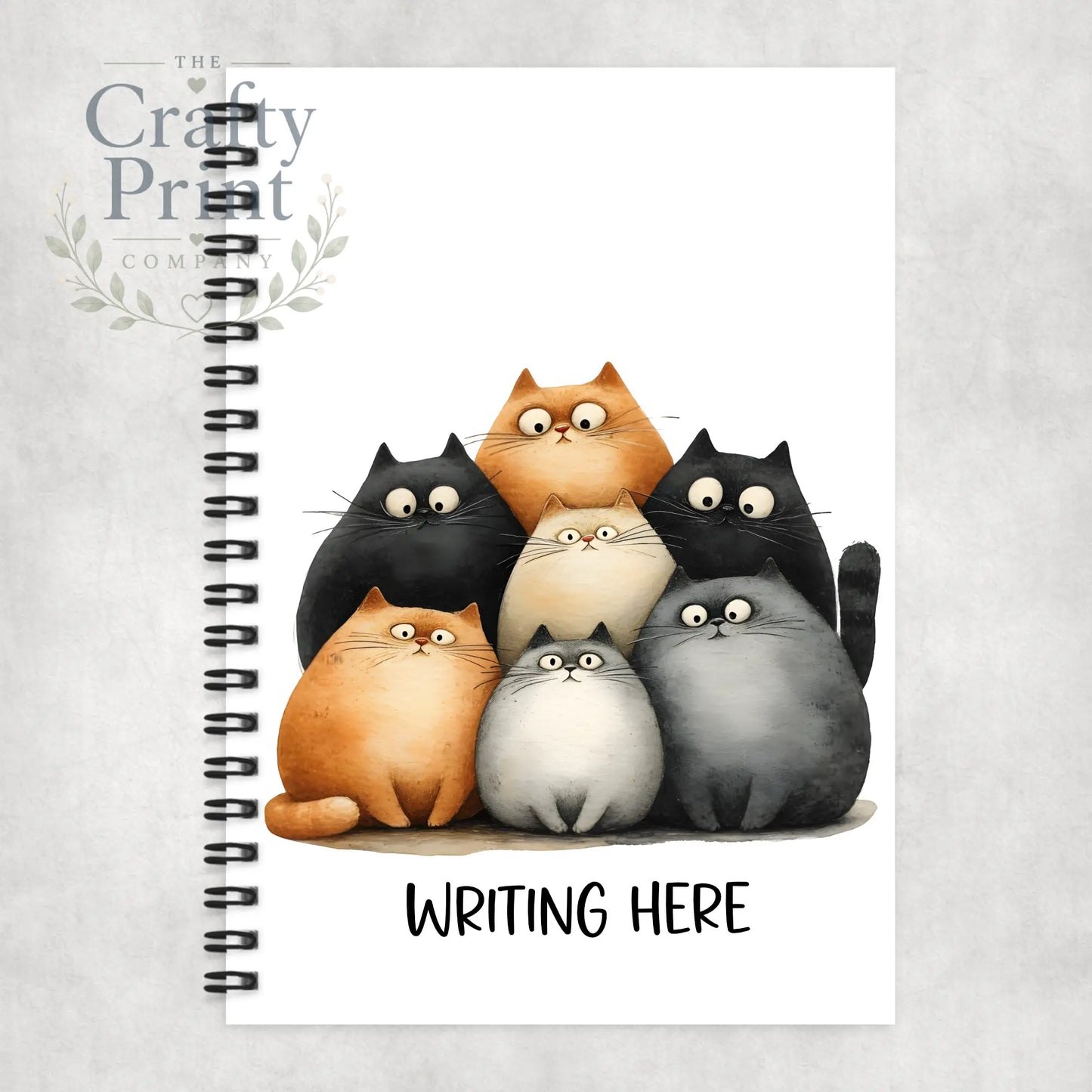 Personalised Cartoon Cats Notebook - Notebooks & Notepads