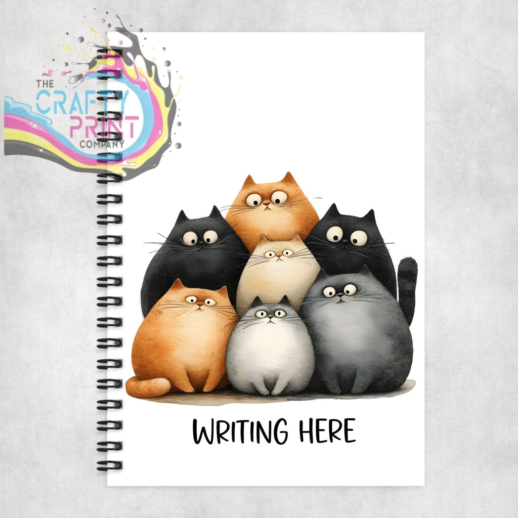 Personalised Cartoon Cats Notebook Notebooks & Notepads
