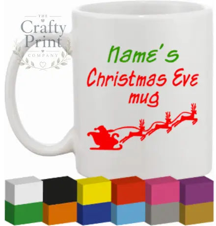 Personalised Christmas Eve Mug Sticker - Decorative Stickers