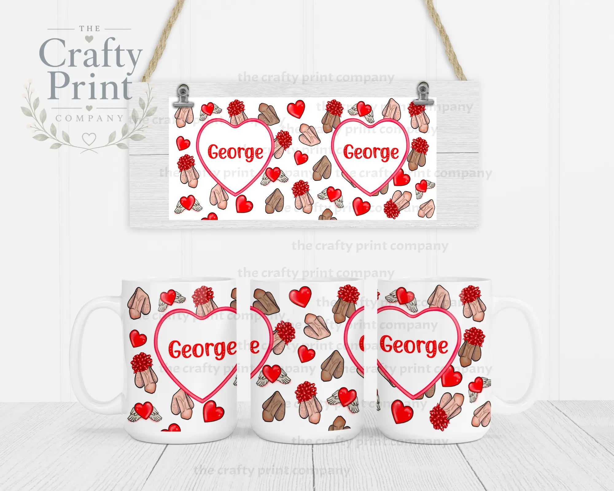 Personalised D*ck Mug - 15oz Jumbo / White Handle & Inner