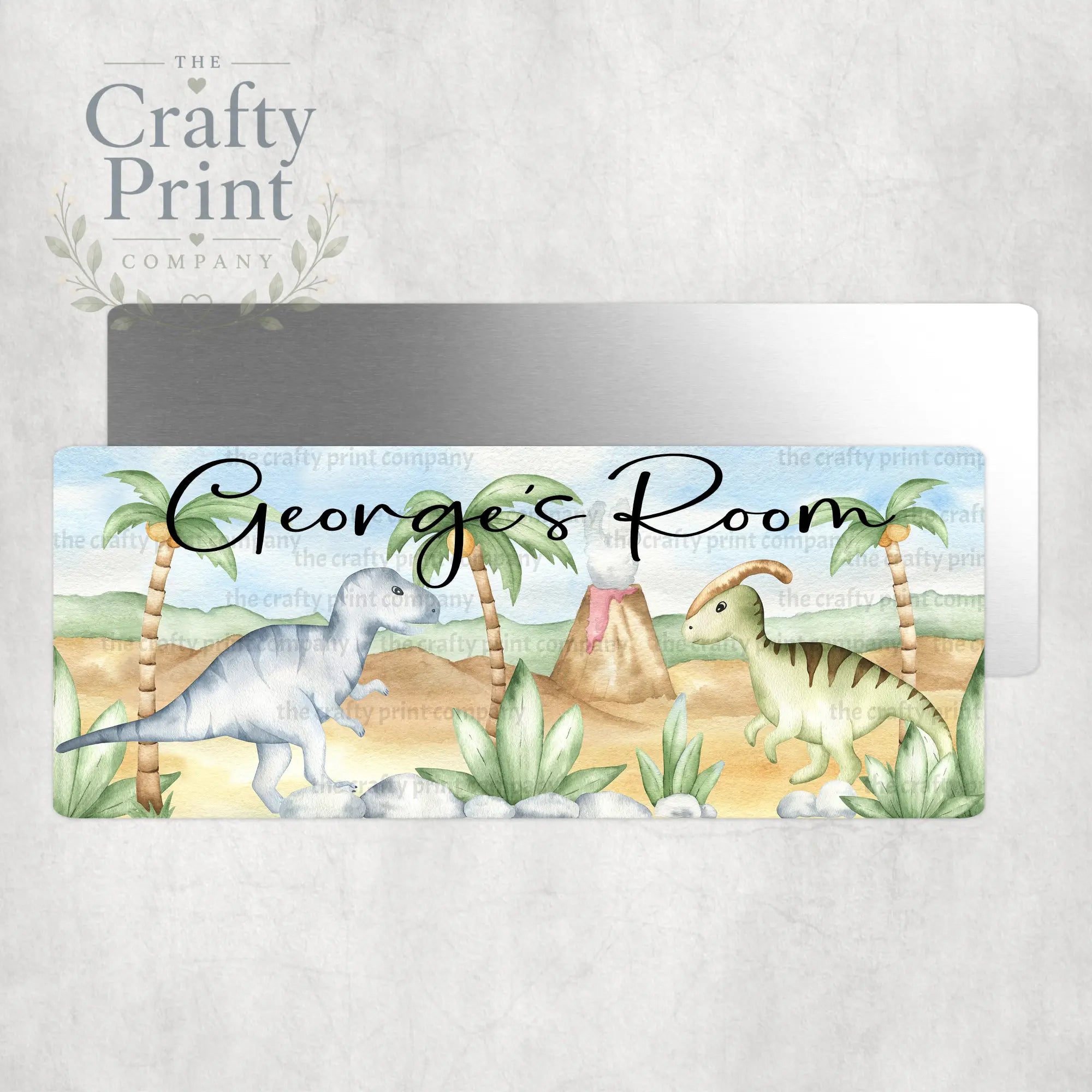 Personalised Dinosaurs Metal Bedroom Door Sign