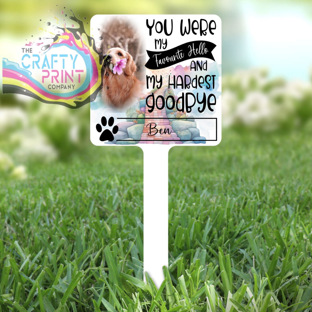 Personalised Dog / Cat You were my favourite Hello Memorial