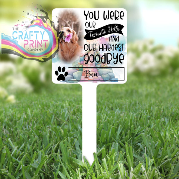 Personalised Dog / Cat You were my favourite Hello Memorial