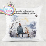 Personalised Dog Memorial Cushion When you Miss me - Chair