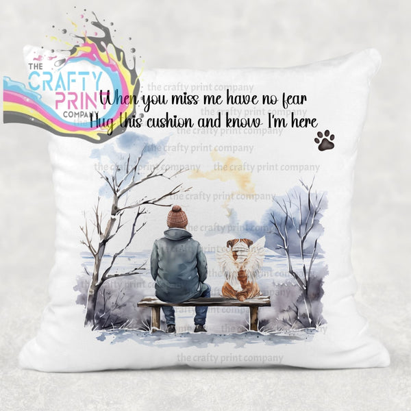 Personalised Dog Memorial Cushion When you Miss me - Chair