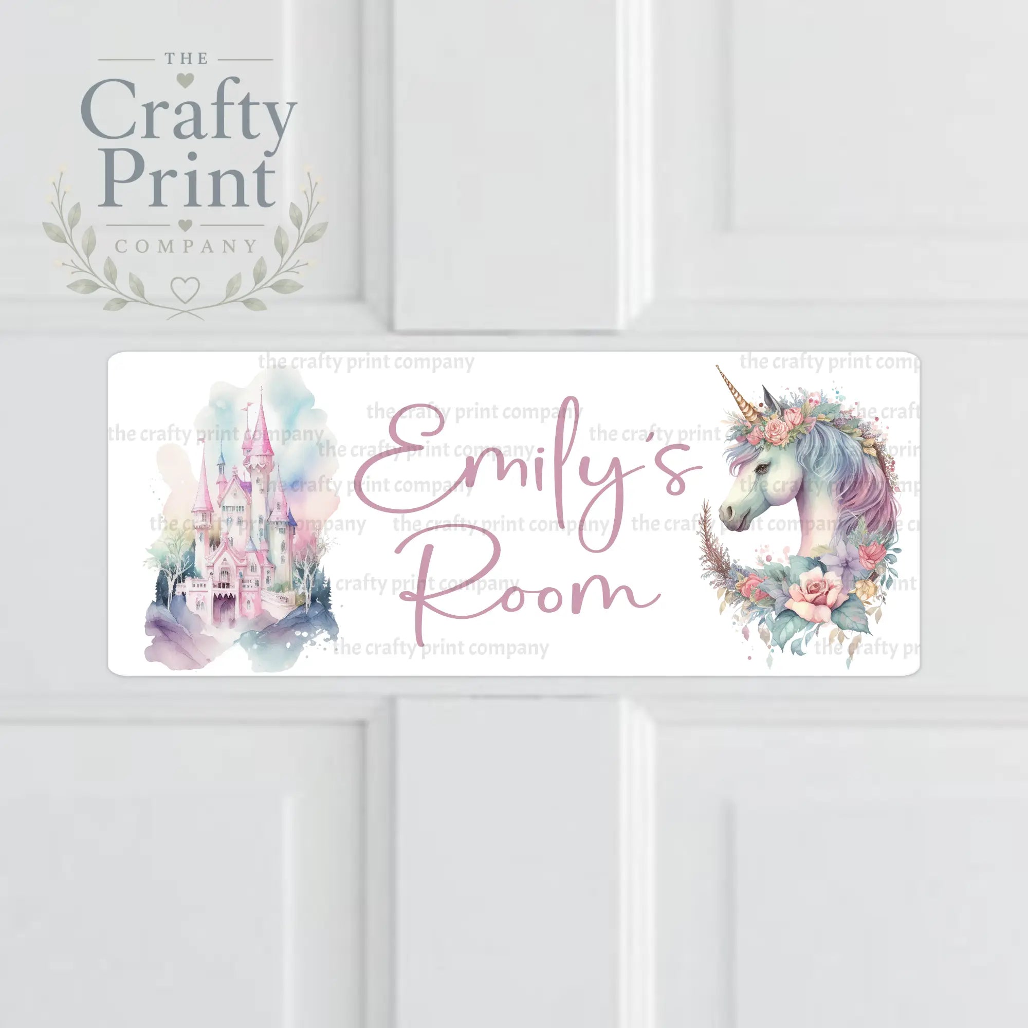 Personalised Fairy Tale Unicorn Metal Bedroom Door Sign