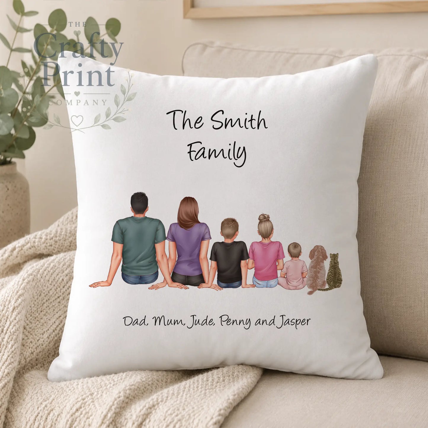 Personalised Family Cushion