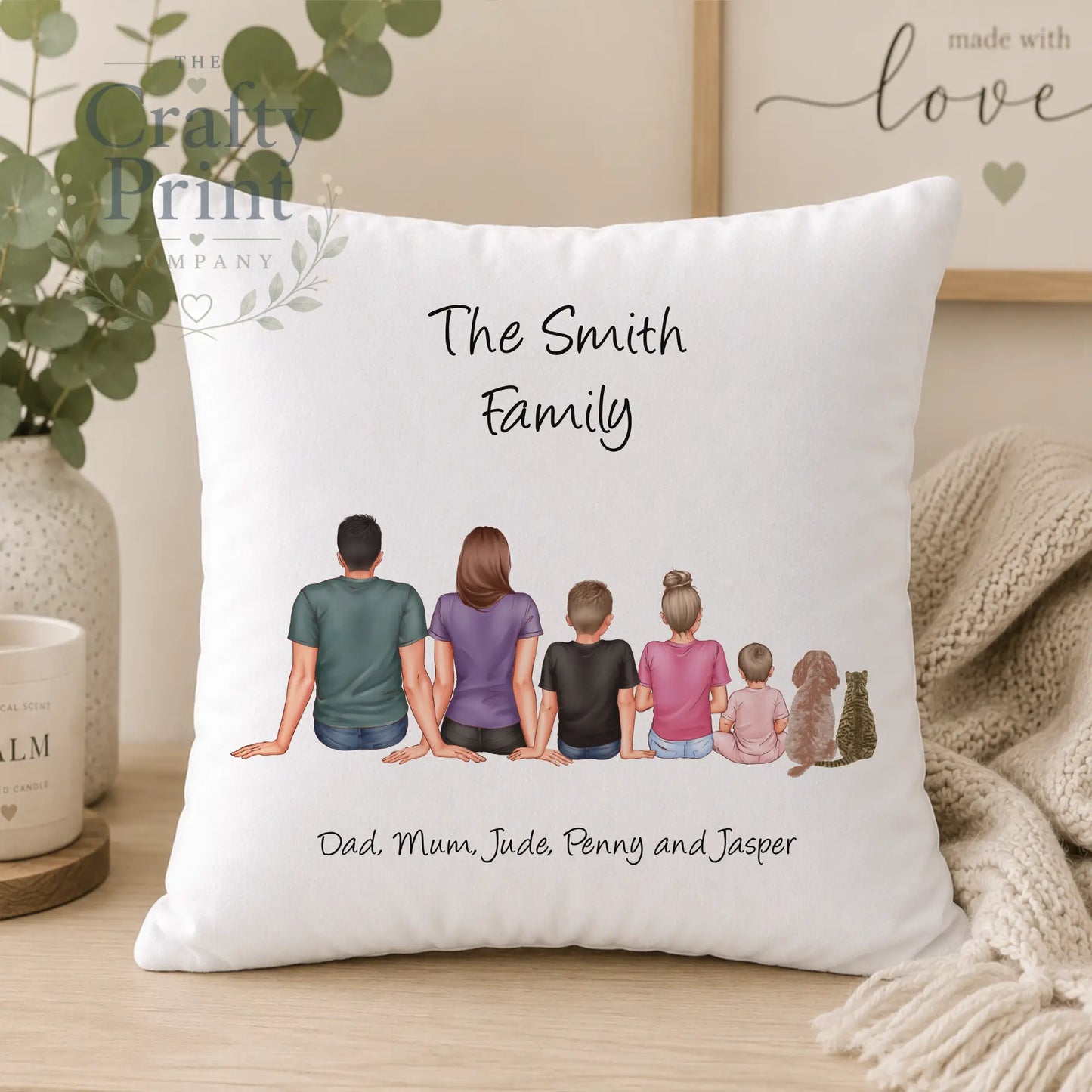 Personalised Family Cushion