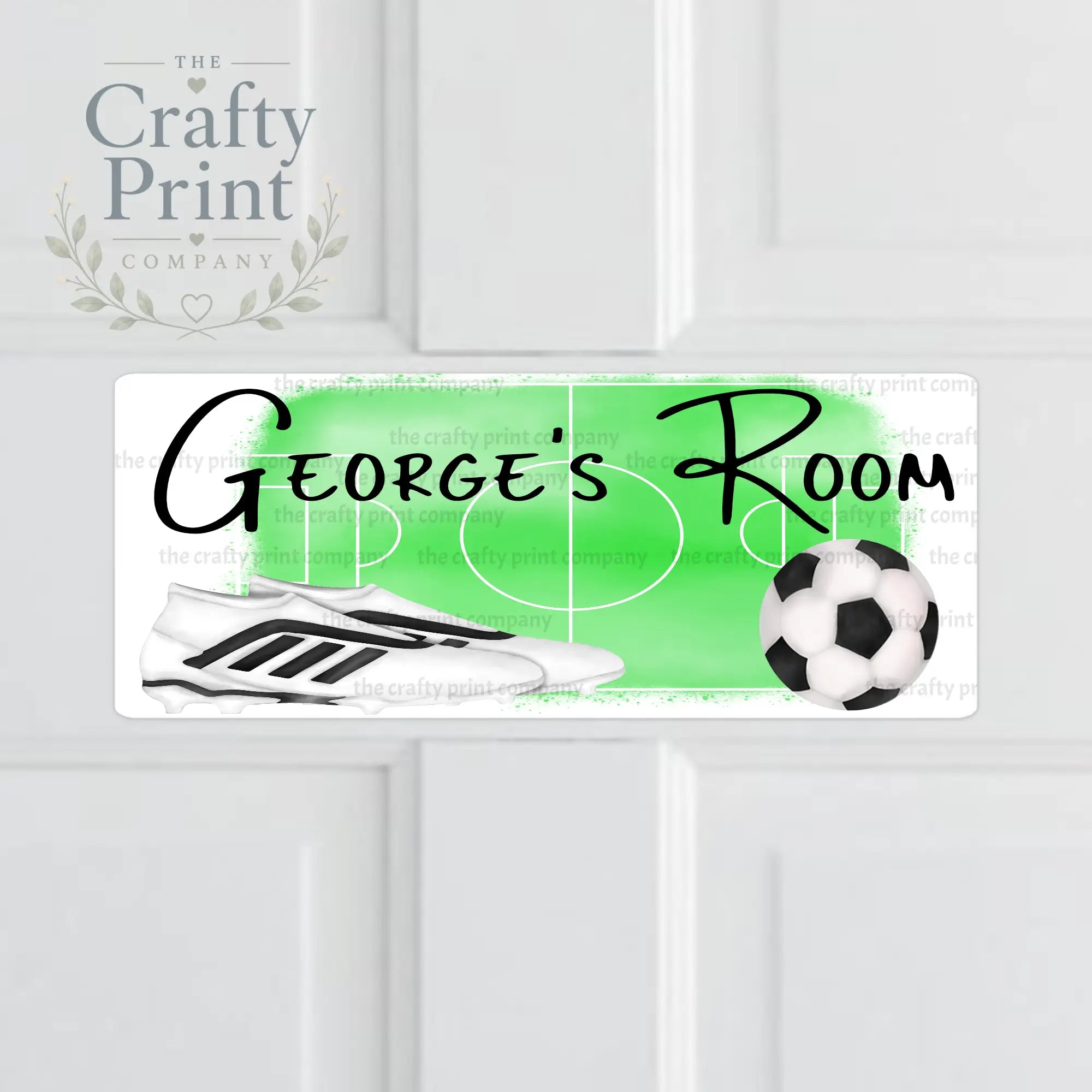 Personalised Football Metal Bedroom Door Sign