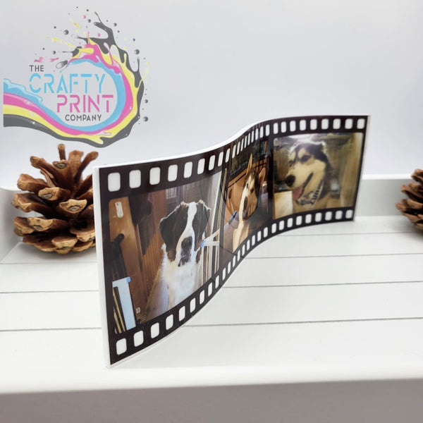 Personalised Freestanding Photo Film Strip Plaque